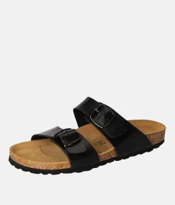 Mustang Classic Black Twin Strap Sandal