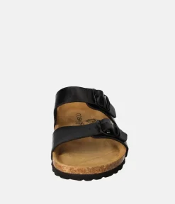 Mustang Classic Black Twin Strap Sandal