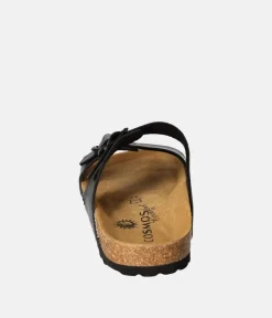 Mustang Classic Black Twin Strap Sandal