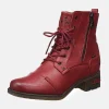 Mustang Classic Red Lace Up Ankle Boots