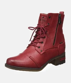 Mustang Classic Red Lace Up Ankle Boots