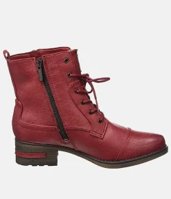 Mustang Classic Red Lace Up Ankle Boots