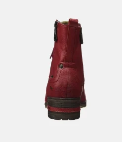 Mustang Classic Red Lace Up Ankle Boots