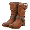 Mustang Cognac Mid Calf Slouch Boot