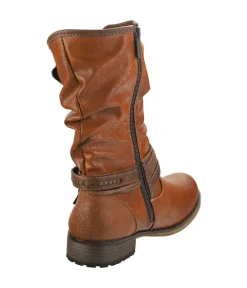 Mustang Cognac Mid Calf Slouch Boot