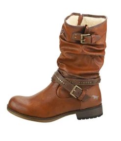 Mustang Cognac Mid Calf Slouch Boot