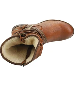 Mustang Cognac Mid Calf Slouch Boot