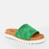 Mustang Comfortable Green Suede Sandals