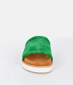 Mustang Comfortable Green Suede Sandals