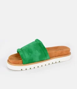 Mustang Comfortable Green Suede Sandals