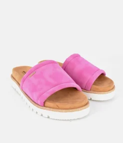 Mustang Comfortable Pink Suede Sandals