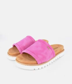 Mustang Comfortable Pink Suede Sandals