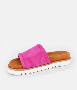 Mustang Comfortable Pink Suede Sandals
