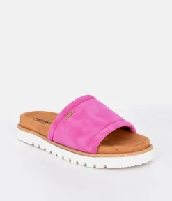 Mustang Comfortable Pink Suede Sandals
