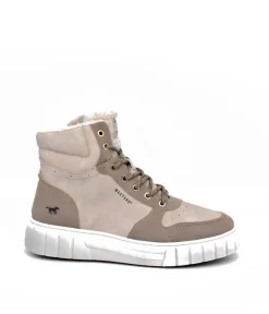 Mustang Cosy Ivory Winter Hi-Top Boots