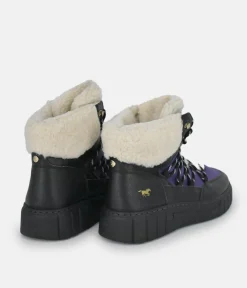 Mustang Cosy Purple Combi Winter Boots