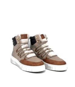 Mustang Cosy Taupe Winter Hi-Top Boots