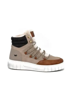 Mustang Cosy Taupe Winter Hi-Top Boots
