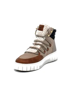 Mustang Cosy Taupe Winter Hi-Top Boots