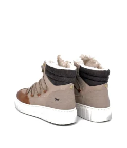 Mustang Cosy Taupe Winter Hi-Top Boots
