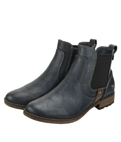 Mustang Cute Chelsea Style Navy Ankle Boots