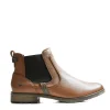 Mustang Cute Chelsea Style Cognac Ankle Boots