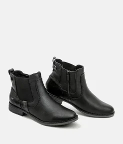 Mustang Cute Chelsea Style Black Ankle Boots