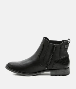 Mustang Cute Chelsea Style Black Ankle Boots