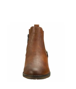 Mustang Cute Chelsea Style Cognac Ankle Boots