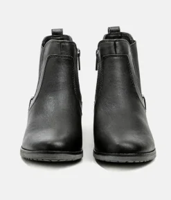 Mustang Cute Chelsea Style Black Ankle Boots