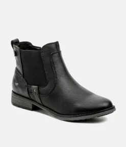 Mustang Cute Chelsea Style Black Ankle Boots