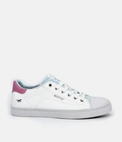 Mustang Cute White/Blue Trainers