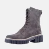 Mustang Dark Grey Platform Ankle Boots