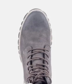 Mustang Dark Grey Platform Ankle Boots