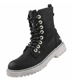 Mustang Fab Black Combi Ankle Boots
