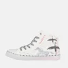 Mustang Fab White Hi-Top Trainers