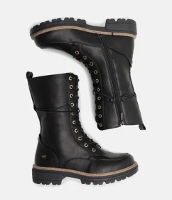 Mustang Fashionable Black Midi Ankle Boots