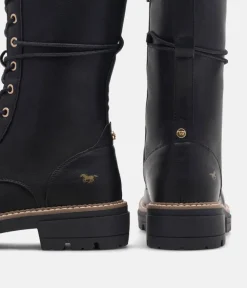 Mustang Fashionable Black Midi Ankle Boots