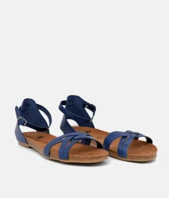 Mustang Fashionable Blue Ankle Strap Sandals