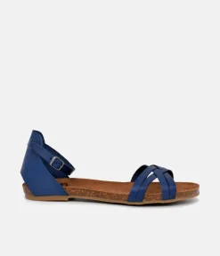 Mustang Fashionable Blue Ankle Strap Sandals