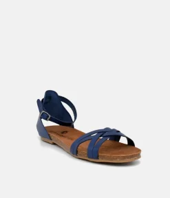 Mustang Fashionable Blue Ankle Strap Sandals