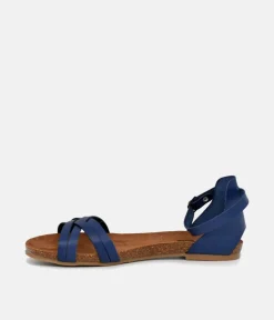Mustang Fashionable Blue Ankle Strap Sandals