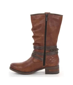 Mustang Fashionable Cognac Cowboy Midi Boots