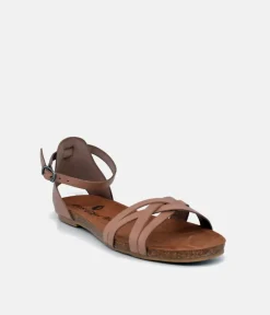Mustang Fashionable Taupe Ankle Strap Sandals