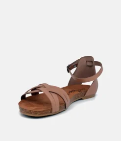 Mustang Fashionable Taupe Ankle Strap Sandals