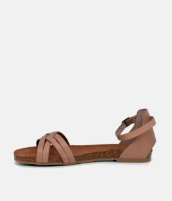 Mustang Fashionable Taupe Ankle Strap Sandals