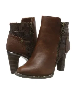 Mustang Funky Cognac Ankle Boots