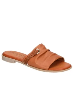 Mustang Glam Cognac Slip on Sandals