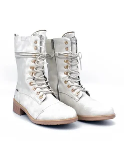 Mustang Ice White Midi Style Boots