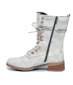Mustang Ice White Midi Style Boots